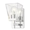 Z-Lite Lauren Wall Sconce, 1-Light, 5 In.W x 6.5 In.L x 8.5 In.H, Chrome/Clear 819-1S-CH - alternate 6